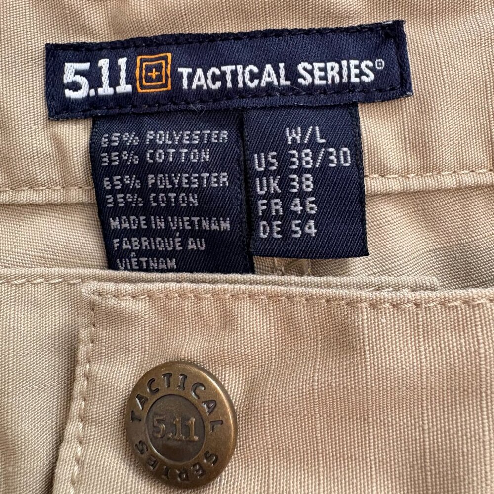5.11 Tactical Series Cargo Pants Khaki Tan Utility Size 38 x 30 - Picture 5 of 6